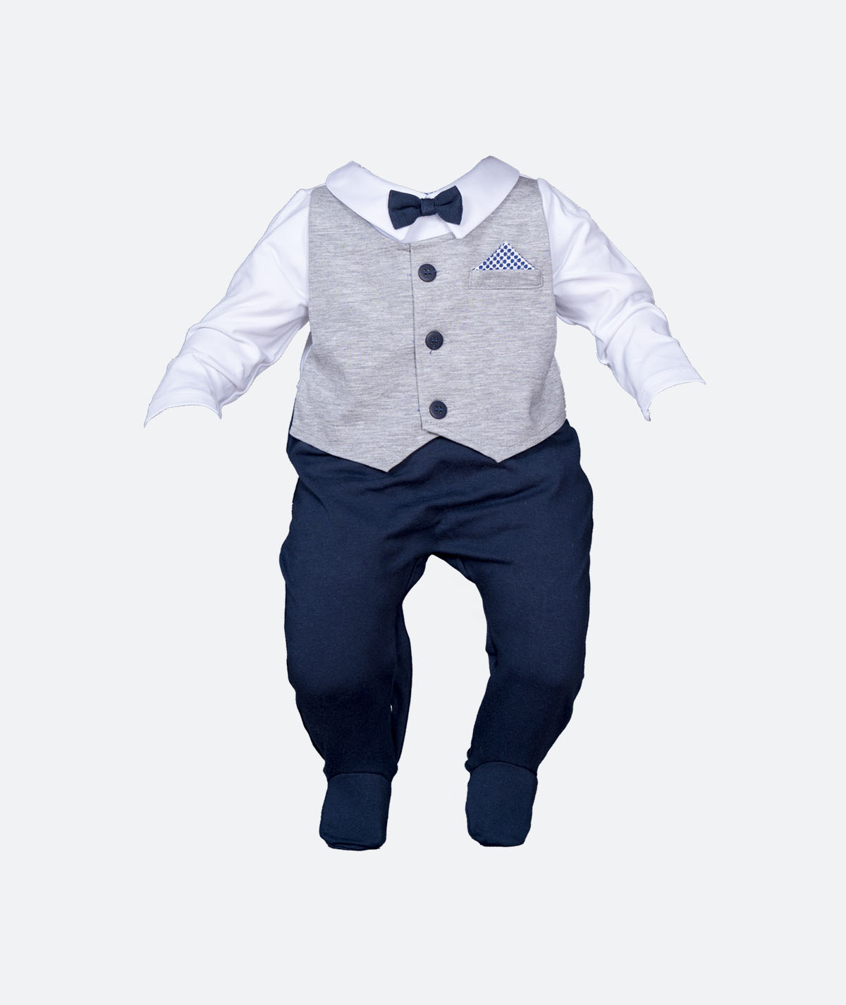 Jungen Weste gesteppt zum Festanzug Baby Anzug Taufanzug blau/braun NEU 